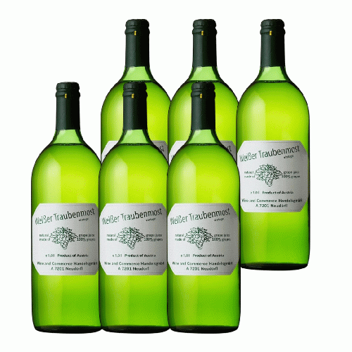 ワイン用・白ぶどうジュース(ワイサートラウベンモスト)1000ml×6本セット